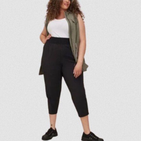 torrid Pants - Torrid Black Happy Camper Stretch Woven Active Pant 4X